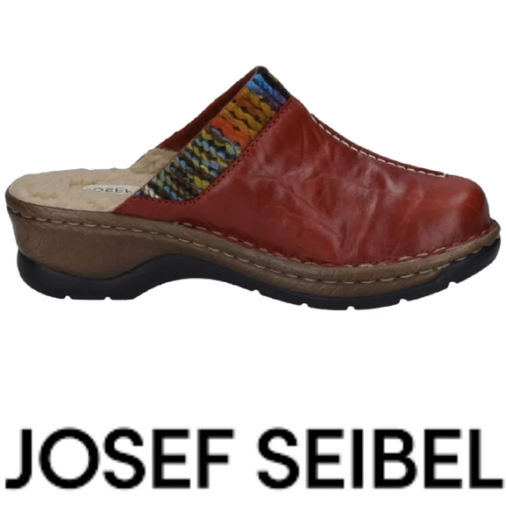 Josef Seibel Leather Catalonia Clog In Color Brandy/Multi - Picture 13 of 16